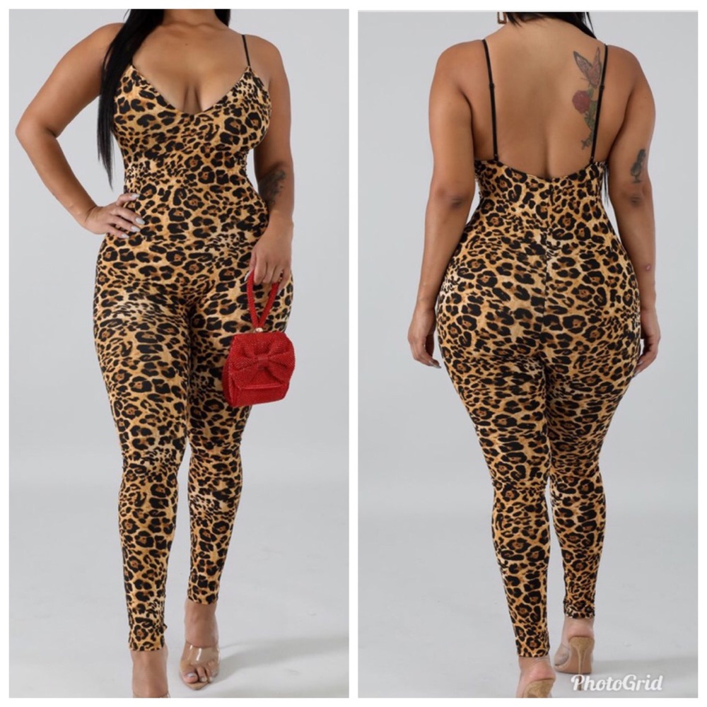 Leopard print jumpsuit
